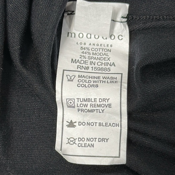 Mododoc Black Sleeveless Midi Dress S | Asymmetrical Hem Swirl Detail - Picture 6 of 6